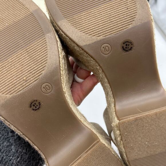 a.n.a Womens Dukes Heeled Sandals Brown Natural Size 10M - Picture 4 of 10